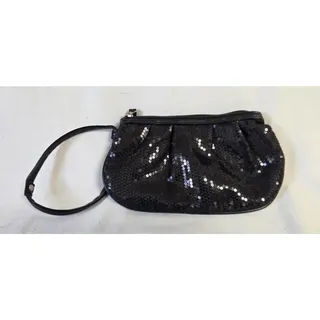Photo of Black Sequin Wristlet Clutch Purse Handbag RN118230