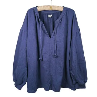 Photo of Aerie Easy Street Oversized Sweatshirt Size XL Blue Lounge Comfy Slouchy Cozy