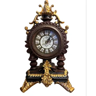 Photo of Vintage Lisheng Ornate Baroque Revival Quartz Mantel Clock 14”