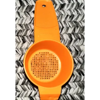 Photo of Vintage Tupperware Orange Mini Small Sifter Strainer 879-1