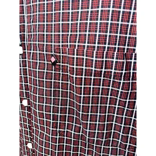 Photo of Ralph Lauren Mens Size 3XLT Maroon Black White Check Long Sleeve Button Up Shirt