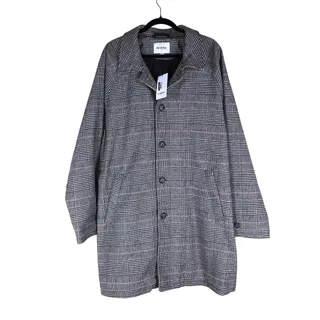 Photo of NWT Goodfellow & Co Car Coat Men’s XL Brown Glen Plaid Preppy Winter Formal