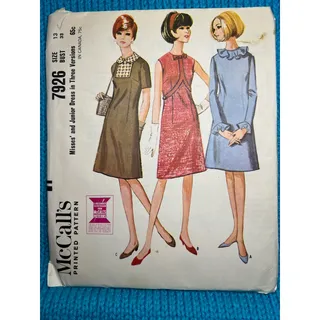 Photo of McCalls 7926 Sewing pattern Dress fit and flare 1960s size 13