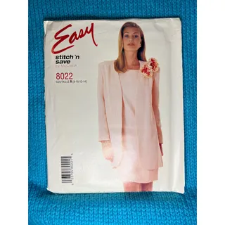 Photo of McCalls 8022 Sewing pattern Suit dress blazer 1980s size 8 10 12 14