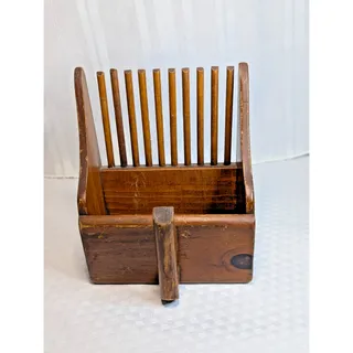 Photo of Vintage Primitive Wooden Berry Scoop Rake Cranberry Blueberry Harvester Picker