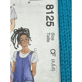 Photo of McCalls 8125 Sewing pattern girls overalls jumper size 4 5 6