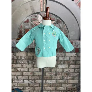 Photo of kids jacket double breasted embroidered ducks 1950s