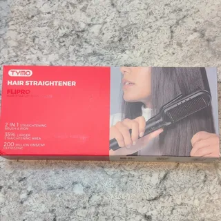 Photo of TYMO Flipro Hair straightener & Brush 2 in 1 200M Ions CeramicComb Straightener