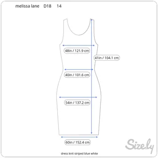 Photo of dress knit striped blue white