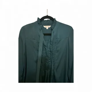 Photo of Nanette by Nanette Lepore Dark Teal Blouse with Bow Detail