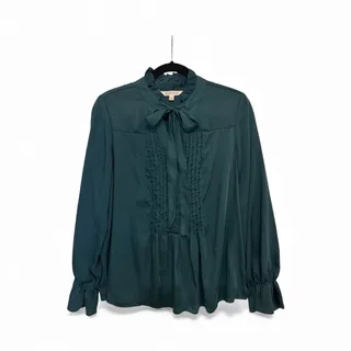 Photo of Nanette by Nanette Lepore Dark Teal Blouse with Bow Detail