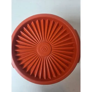 Photo of Vintage Tupperware Orange 886-18 Servalier Bowl and Lid