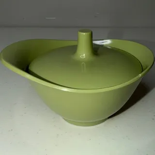 Photo of OD Oneida Melamine Sugar Bowl And Lid /alvacado Vintage Minimalist