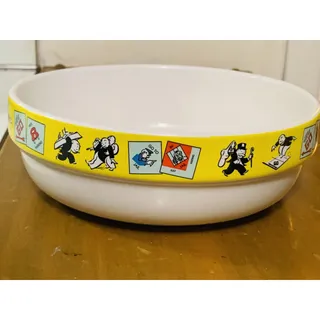 Photo of 1999 Hasbro Department 56 Mr. Monopoly Yellow Game Trim Snack Bowl 7.5" Vintage