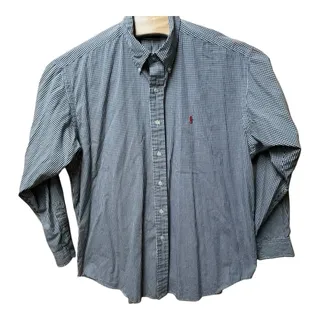 Photo of Ralph Lauren Shirt Men's Size XL Blake Black Check Gingham Pony Long Sleeve