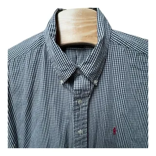 Photo of Ralph Lauren Shirt Men's Size XL Blake Black Check Gingham Pony Long Sleeve