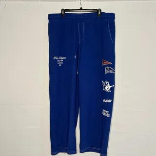 Photo of True Religion Graphic Sweatpants Blue Logo Embroidered Joggers 2002 40x 28
