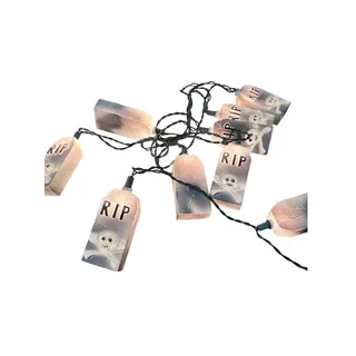 Photo of Vintage Halloween Tombstone String Lights / Retro Light-Up Gravestones|10 Lights