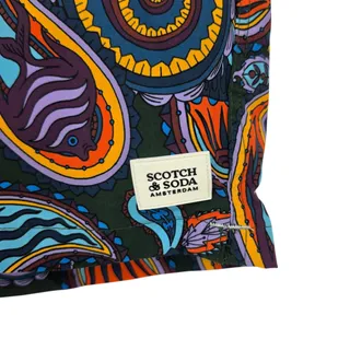 Photo of NWT Scotch & Soda Green Mountain View Paisley Print Miami Ice Swim Trunks Size M