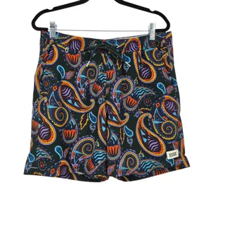 Photo of NWT Scotch & Soda Green Mountain View Paisley Print Miami Ice Swim Trunks Size M