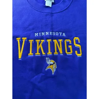 Photo of Vintage Lee Sport Minnesota Vikings Purple Sweatshirt Oversized XL 56 Chest