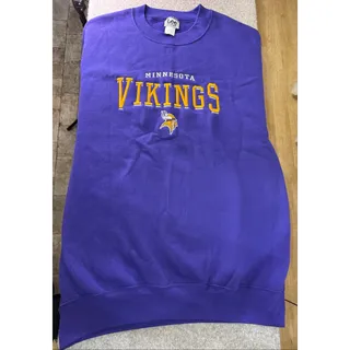 Photo of Vintage Lee Sport Minnesota Vikings Purple Sweatshirt Oversized XL 56 Chest
