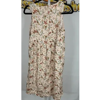 Photo of Women's Universal Thread Sleeveless Floral Linen Tie-Front Dress Size Small