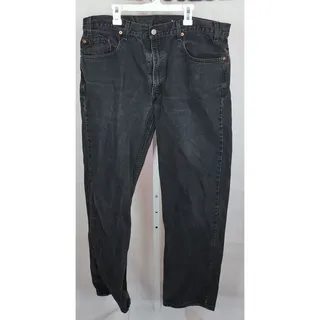 Photo of Levi's 505 Regular Fit Straight Fit Black Wash Jeans Size 38x32