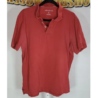 Photo of Eddie Bauer Red Casual Short Sleeve Polo Shirt Size XL