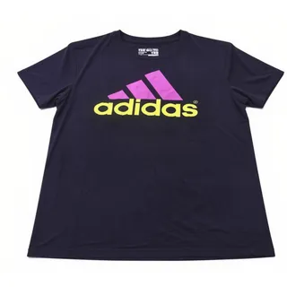 Photo of Adidas Women’s Go-To Tee Size L Black Purple Yellow Logo T-Shirt