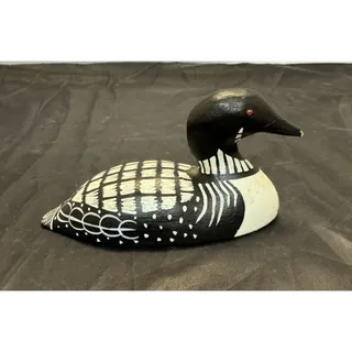 Photo of Vintage Wil Gosselin Signed Hand Carved Wood Loon Decoy #315 NH Craftsmen 1987
