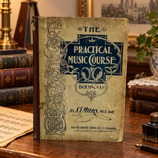 Photo of 1901 Practical Music Course Book I S.S. Myers Antique School Songbook Fillmore