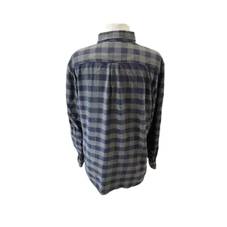 Photo of Vans Button Up Shirt Men’s Size Large (Tag XL) Green/Blue Plaid Flannel Outdoor