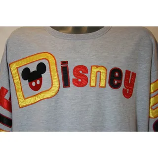 Photo of Walt Disney World Spirit Sweatshirt Womens 1X Gray Applique Vintage Throwback