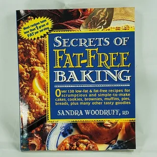 Photo of Secrets of Fat-Free Baking by Sandra Woodruff (1994, Paperback, ISBN 0895296306)