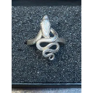 Photo of Argentium Silver Snake Ring ~ Size US 7 ~ 96% Silver Purity