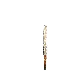 Photo of 1/3 Carat Natural Diamond Hoop Earrings - Sterling Silver with Gold Overlay