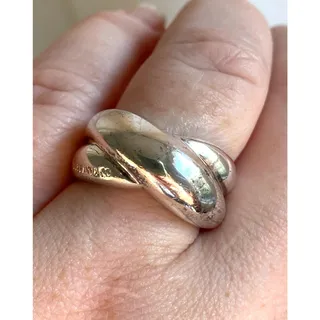Photo of Tiffany & Co Sterling Crossover Ring ~ US Size 9