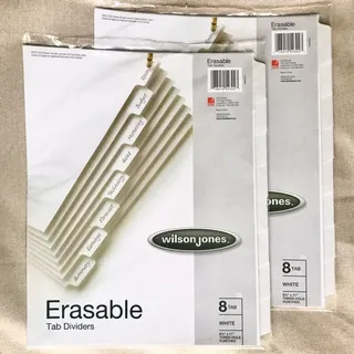 Photo of 8-Tab Dividers Erasable - 2 Pack