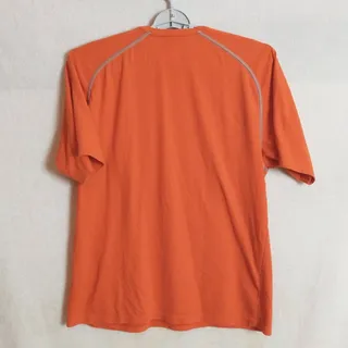 Photo of Vintage Nike Dri FIT Athletic Shirt Orange Gray Stitching Swoosh Mens S