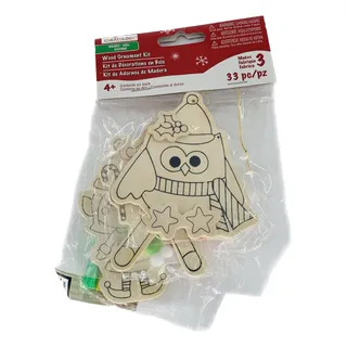 Photo of -Creatology Wood Ornament Kit Christmas Craft Kit Holiday Owl Elf Monkey 33pc 3 Pack Kids Craft Christmas Ornaments DIY Holiday Decor Craft