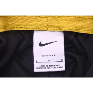 Photo of Nike Dri-FIT Men’s Large Basketball Shorts Black Yellow Orange Swoosh