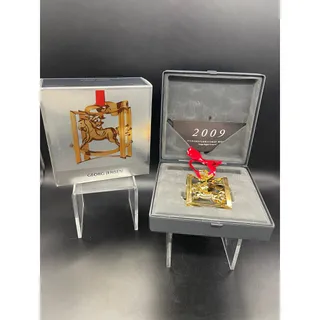 Photo of Georg Jensen 24k Gold Plated Christmas Mobile Ornament Rocking Horse 2009 