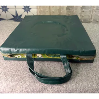 Photo of Vintage Green Vinyl and Paisley Zip Cushion Set