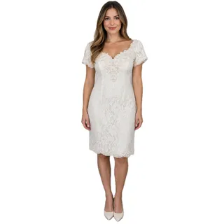 Photo of VINTAGE 80s Mari Lee Wedding Dress Ivory Lace Beaded Pearl Bridal Gown Size 40 M