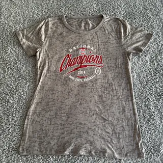 Photo of Blue 84 NCAA Ohio State Buckeyes 2014 College Football Champions Shirt Women's M