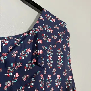 Photo of Terra & Sky Blue Boho Sleeveless Ruffle Top - 2X (20W-22W) - Women's Plus Size
