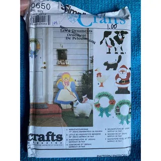 Photo of Simplicity sewing pattern 0650 craft lawn ornaments wreaths