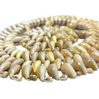 Photo of Vintage 70s Cowrie Seashell Trivet Hot Pad Doily Coastal Boho Decor 8.25"