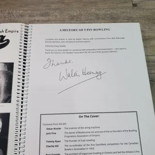Photo of A Trip Down Memory Lane : A History Of 5 Pin Bowling Walter Heeney 2024 Spiral B